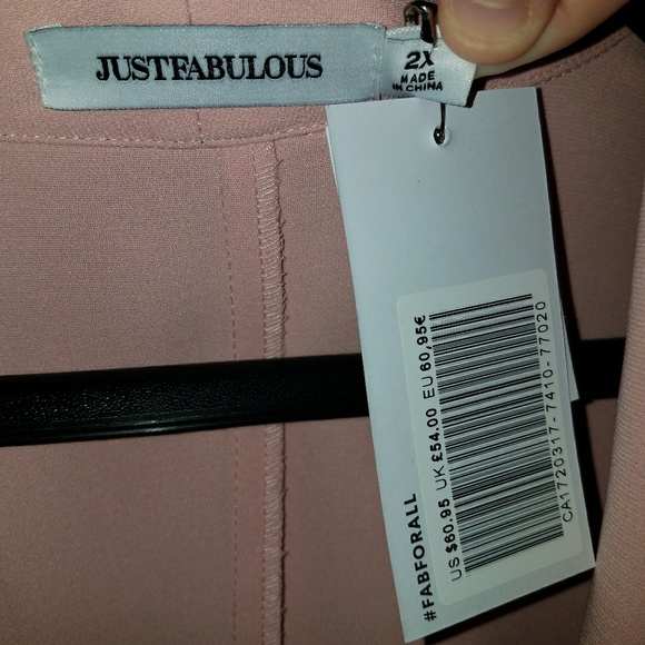 NWT 2XL JustFab Rose Pink  Blazer - Picture 6 of 6